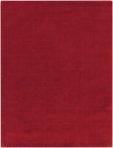 Brockton Solid Wool Crimson Red Area Rug - Clearance