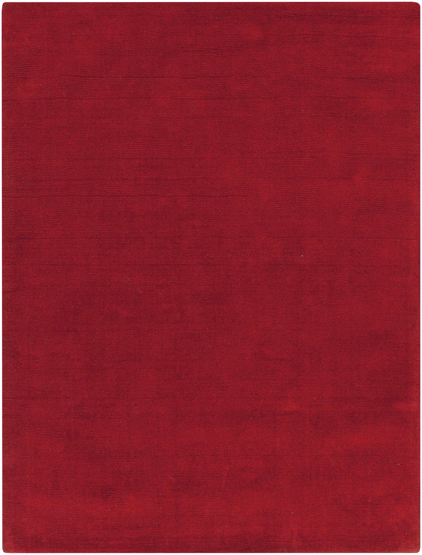 Brockton Solid Wool Crimson Red Area Rug - Clearance
