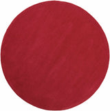 Brockton Solid Wool Crimson Red Area Rug - Clearance