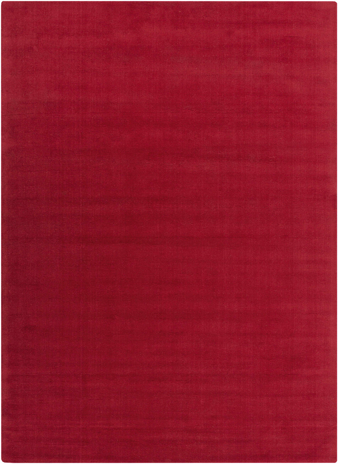 Brockton Solid Wool Crimson Red Area Rug - Clearance