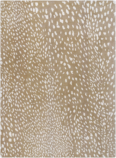 Athena Brown Giraffe Print Wool Rug