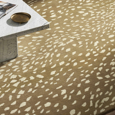 Athena Brown Giraffe Print Wool Rug