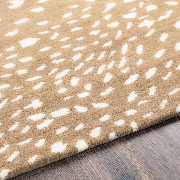 Athena Brown Giraffe Print Wool Rug