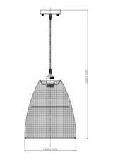 Ferreyres Southwestern Dark Brown Rattan Pendant
