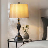 Oberkirch Black Metallic Table Lamp - Clearance