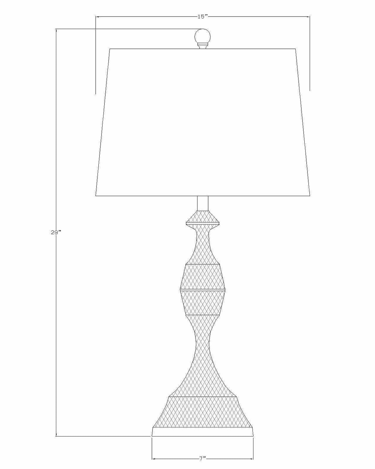 Oberkirch Black Metallic Table Lamp - Clearance