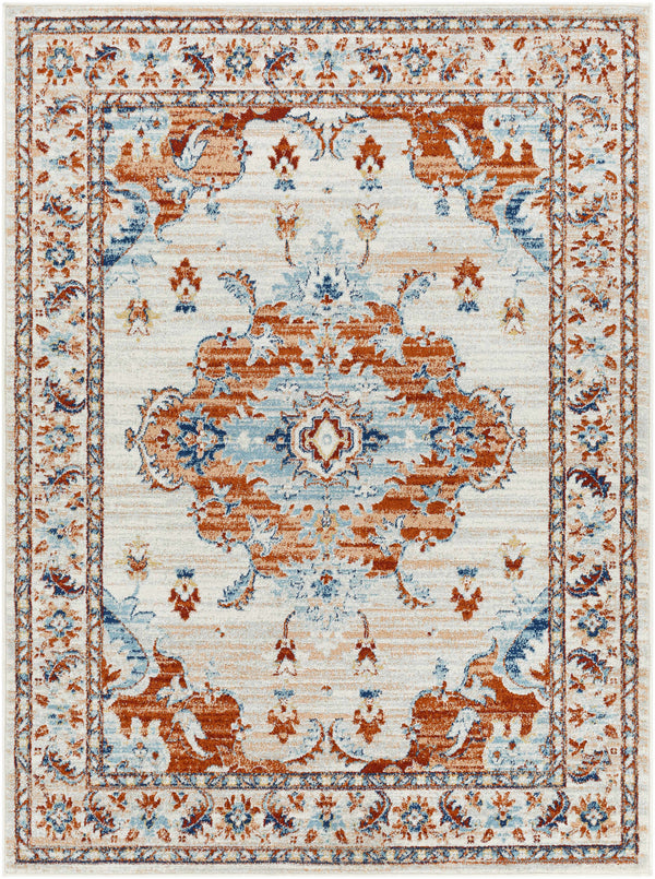 Liciada Beige & Rust Area Rug - Clearance