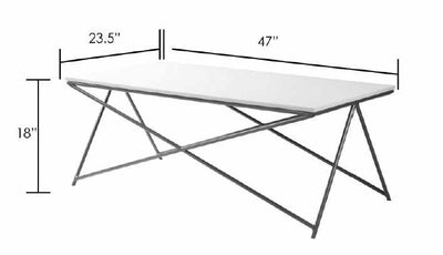 Fellowship White Marble Coffee Table