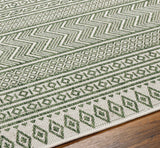 Madras Natural Gray Green All Over Performance Area Rug