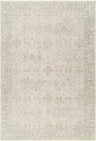 Close-up of the Feray Thick Luxe Area Rug in cloud gray, showing its traditional floral pattern and soft, plush texture. Design-Rectangle-6796