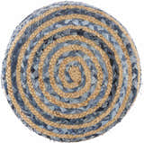 Fermont Hand Crafted Denim Jute Ottoman