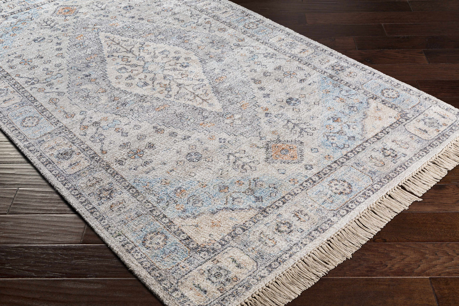 Fernhurst Distressed Beige Viscose&Cotton Rug - Clearance