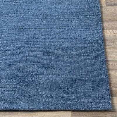 Brockton Solid Wool Blue Area Rug