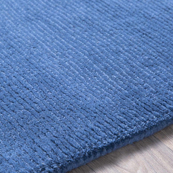 Brockton Solid Wool Blue Area Rug