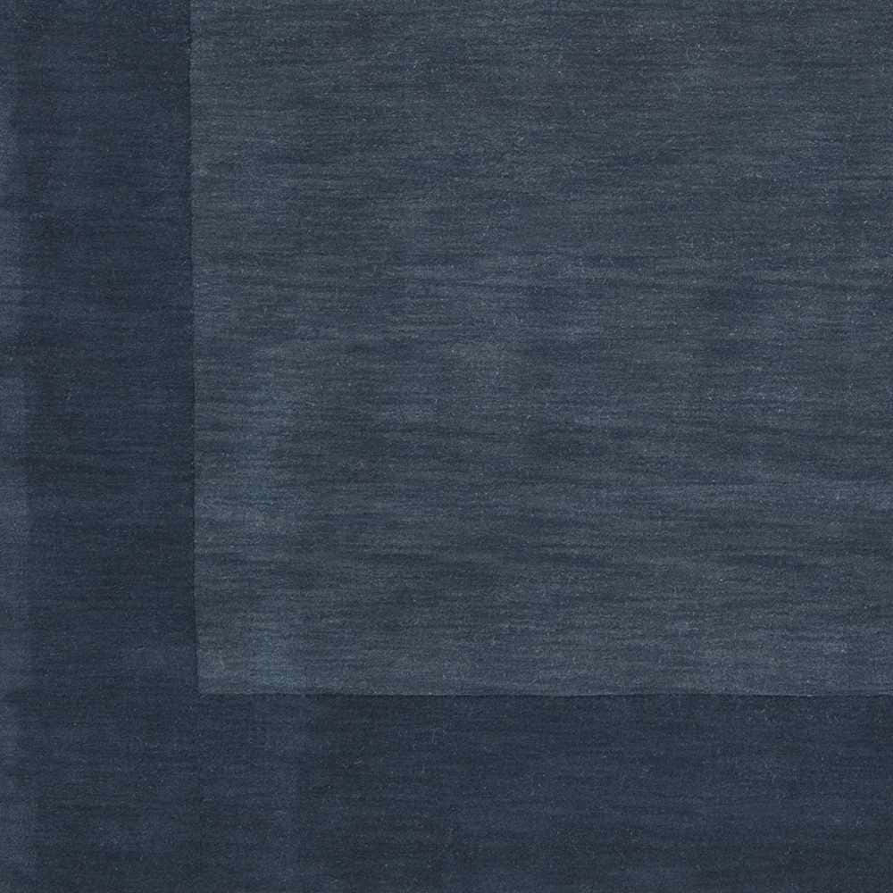 Bordered Solid Ink Blue Wool Rug – Boutique Rugs