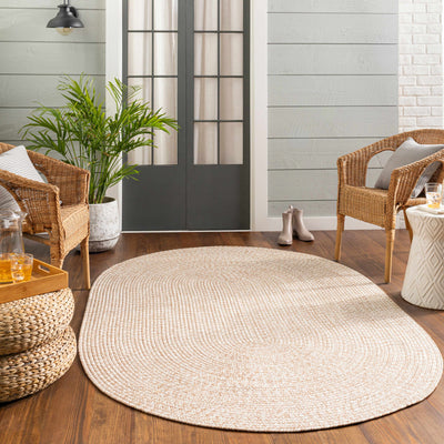 Cream Braided Faux Jute Rug