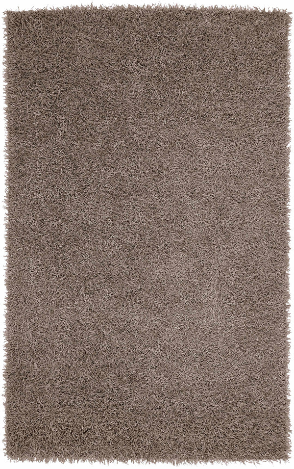 Browder Solid Brown Shag Rug - Clearance