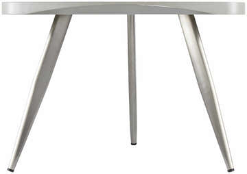 Frankleben Triangular Steel Base Wooden End Table