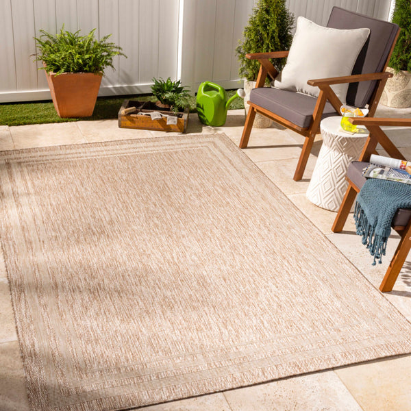 Teja Tan Indoor & Outdoor Rug - Clearance