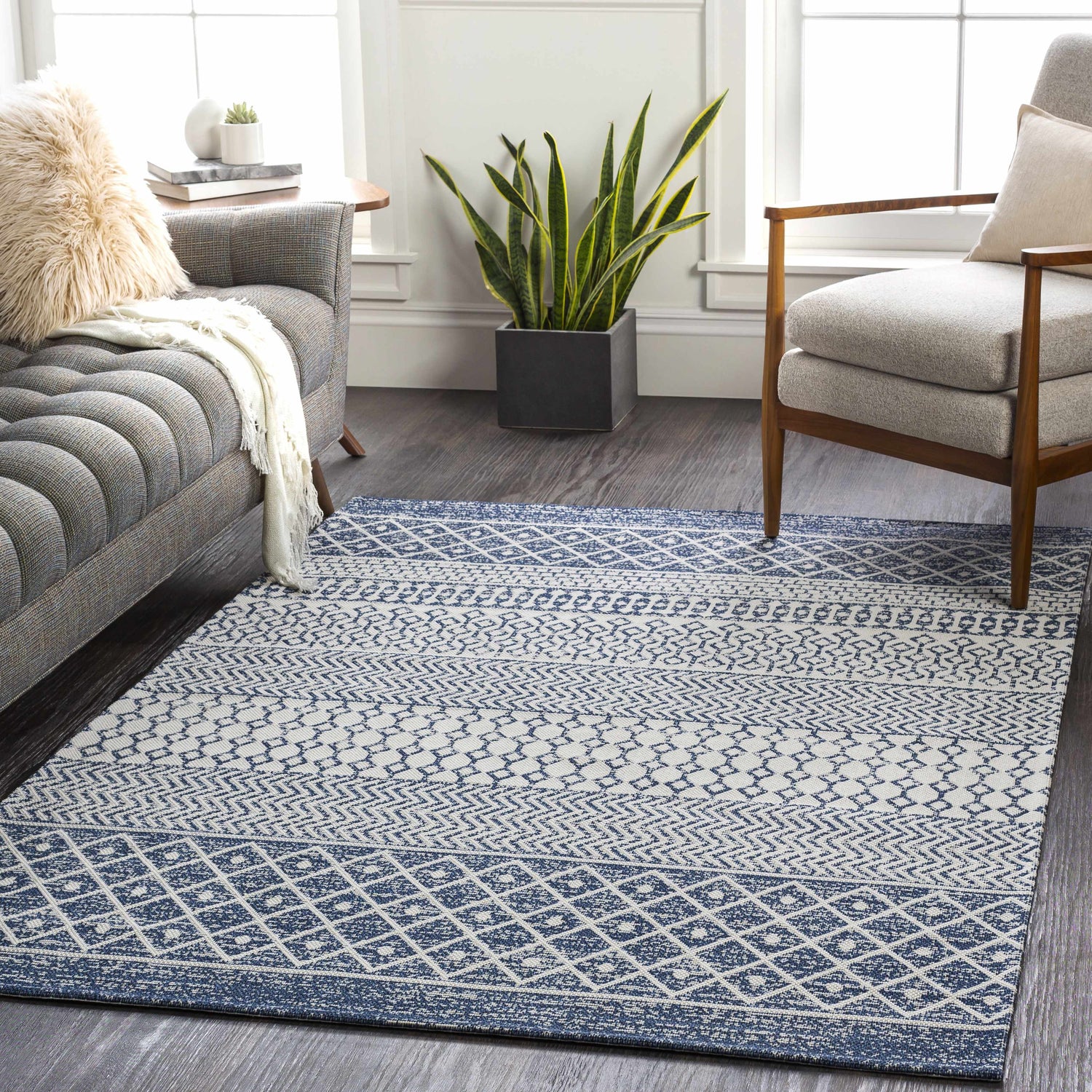 Flockton Washable Area Rug - Clearance