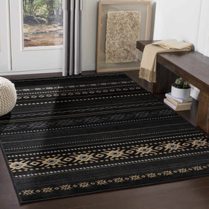 Fogertown Black Western Rug