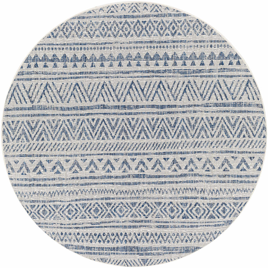 Novato Navy All Over Pattern Performance Rug