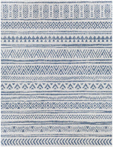 Novato Navy All Over Pattern Performance Rug