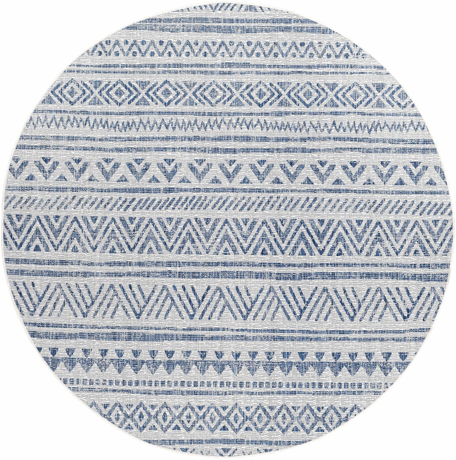 Novato Navy All Over Pattern Performance Rug