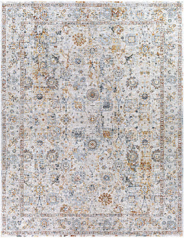 Detailed Forth Luxe Rug featuring a traditional Persian-style pattern in cream, brick red, mustard, and dusty sage. Design-Rectangle-710103