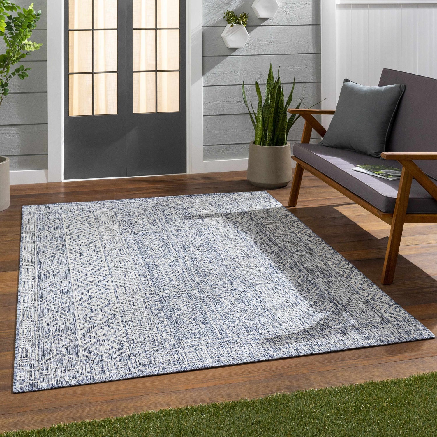 Epson Blue Indoor & Outdoor Rug - Clearance