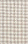 Close-up of the Freeport Area Carpet. Hand-woven wool rug with a taupe and light gray houndstooth pattern. Design-Rectangle-58