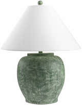 Yoyia Green Solid Linen Table Lamp