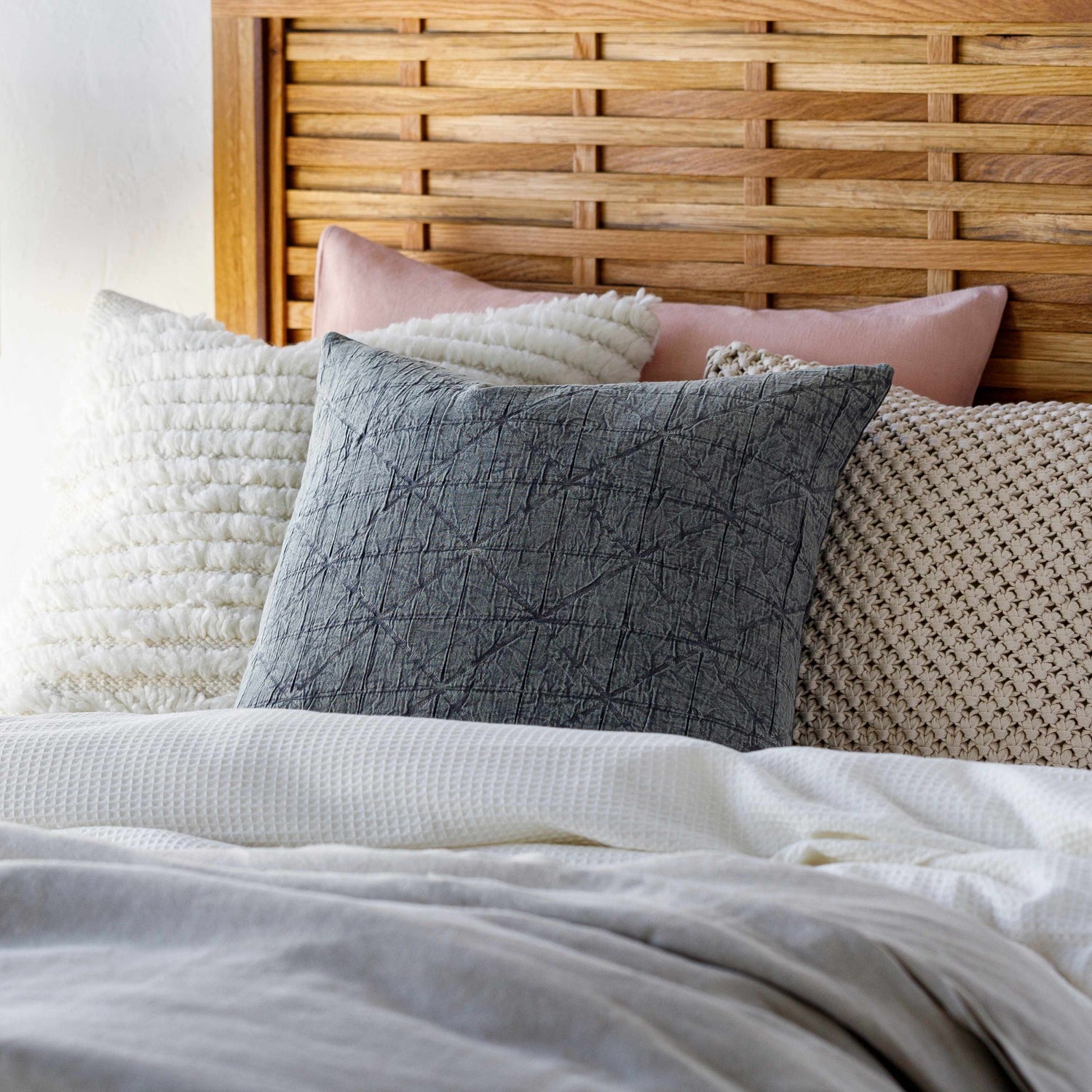 Frye Charcoal Square Throw Pillow - Clearance