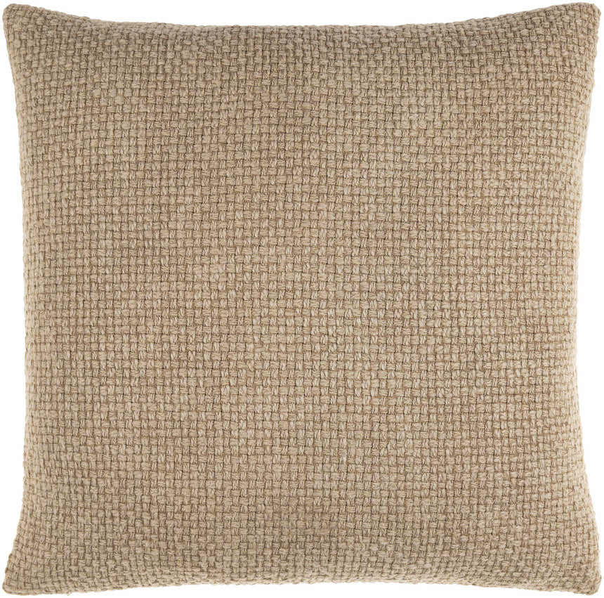 Funa Beige Square Throw Pillow