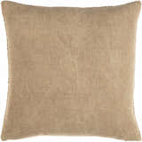 Funa Beige Square Throw Pillow