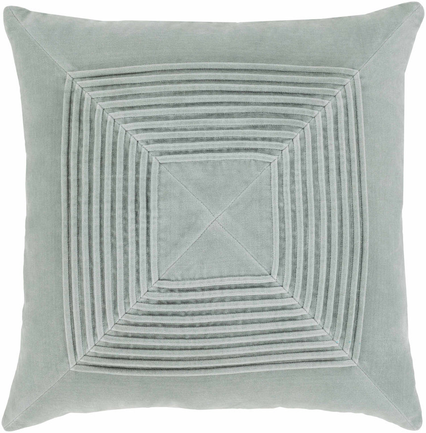 Furlong Pale Blue Square Throw Pillow
