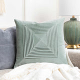 Furlong Pale Blue Square Throw Pillow