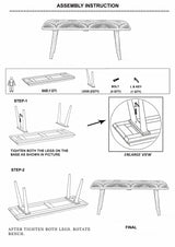 Serhatta Black & White Striped Bench