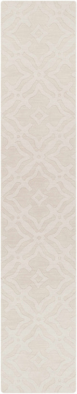 Fyffe Embossed Beige Wool Area Rug