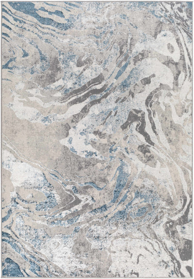 Rosthern  Blue Marble Rug - 3x4 Clearance