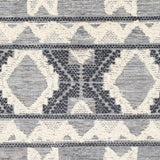 Gakona High-Low Cream&Blue Wool Rug - Clearance