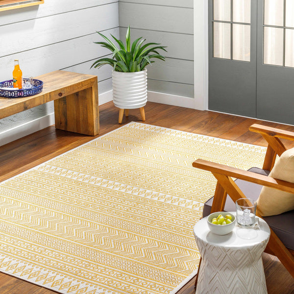 Madras Yellow All Over Performance Rug