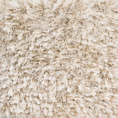 Light Beige Solid Shag Rug - Clearance