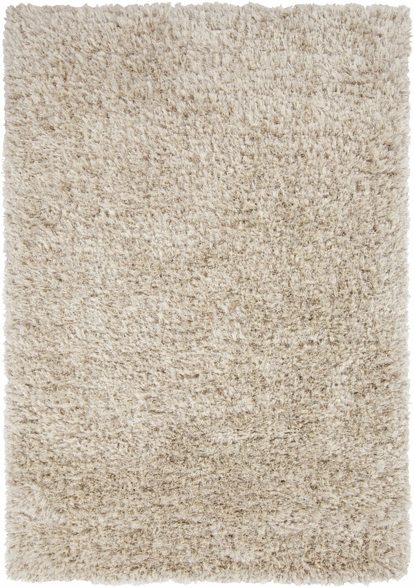 Light Beige Solid Shag Rug - Clearance