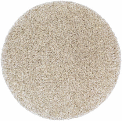 Light Beige Solid Shag Rug - Clearance