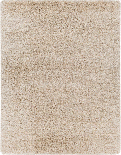 Light Beige Solid Shag Rug - Clearance