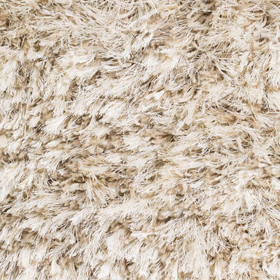 Light Beige Solid Shag Rug - Clearance