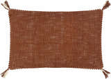 Brunel Brown Subtle Woven Stripe Cottage Country Cotton Accent Pillow - Clearance