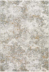Close-up of a Ganit Thick Luxe Boutique Rug. Beige, bone, and gray abstract pattern. Contemporary style. Design-Rectangle-576