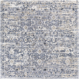 Talihina Denim Damask Area Rug